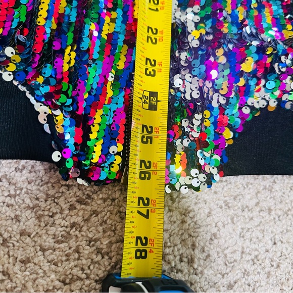 CRESAY Colorful Sequin Zip Up BOMBER JACKET! Woman’s Size Medium - Picture 13 of 14